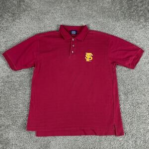 Florida State Seminoles Shirt Mens Large Red Yellow Short Sleeve Pro Player Polo